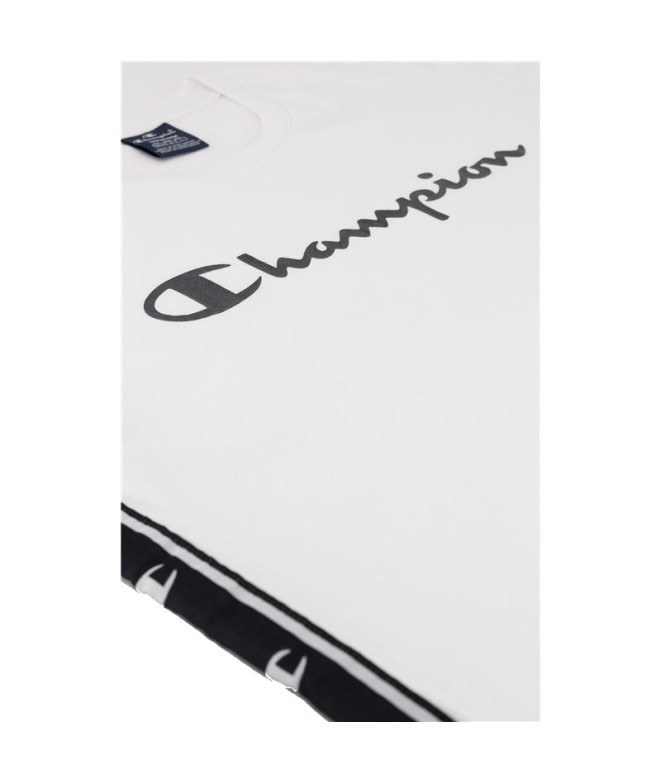 T-shirt Champion Crewneck Branco Branco para homem