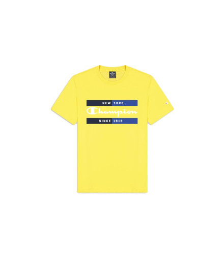 Camiseta Champion Crewneck Amarillo Hombre