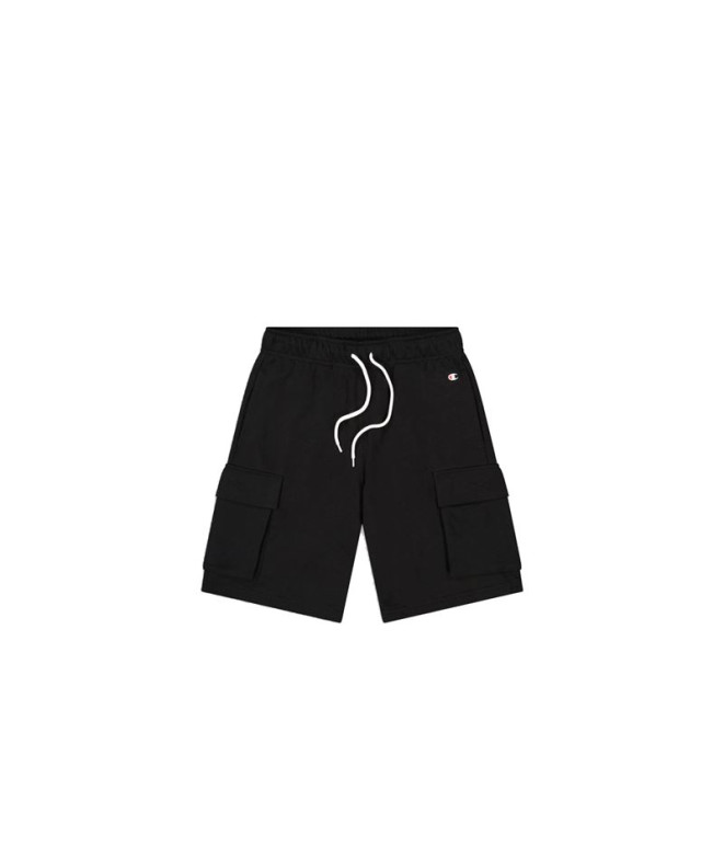 Pantalones Champion Cargo Bermuda Negro Hombre