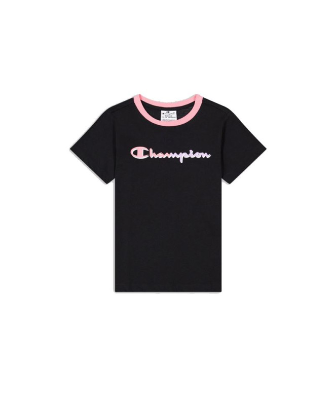 Camiseta Champion Crewneck Negro Niña