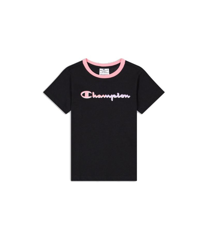 T-shirt Champion Crewneck Preto para rapariga