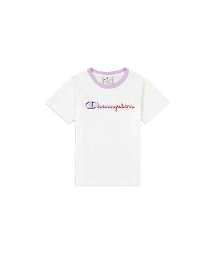 T-shirt Champion Crewneck Branco para rapariga