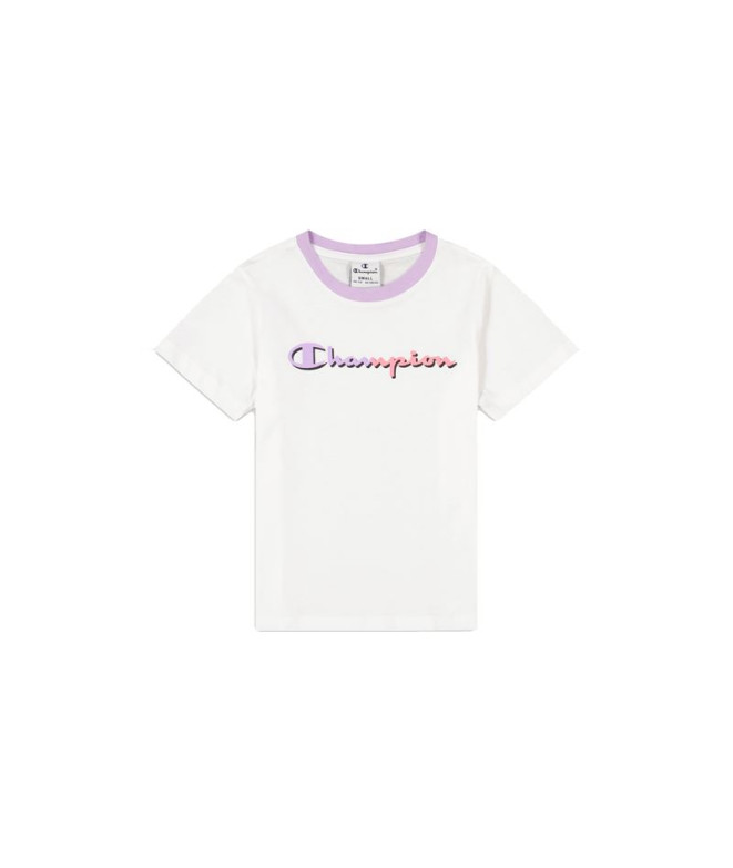 T-shirt Champion Crewneck Branco para rapariga