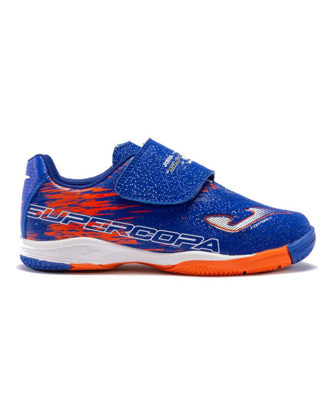 Chaussures de Football Sala Joma Supercup 2305 Bleu Enfant