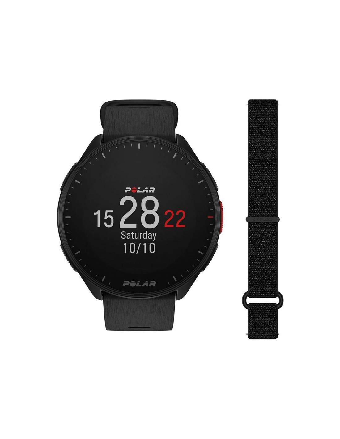  Polar Pacer - Reloj inteligente ultraligero con GPS para  corredores, S-L, para hombres o mujeres, color negro : Deportes y  Actividades al Aire Libre