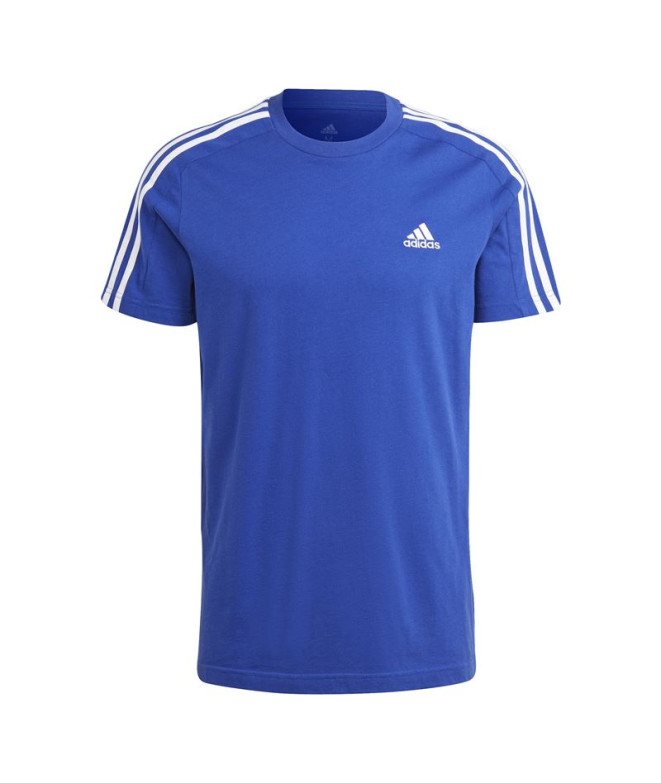 T-Shirt adidas Essentials Single 3S Man Azul