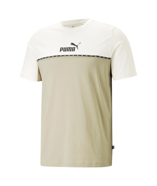 T-Shirt Puma Ess Block X Tape Granola para homem