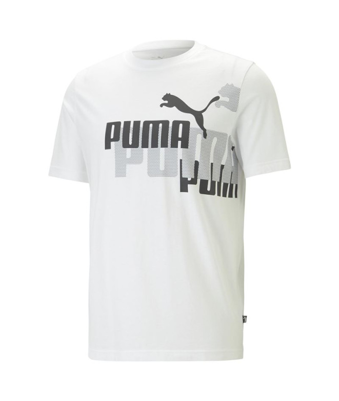 Camiseta Puma Ess+ Logo Power White