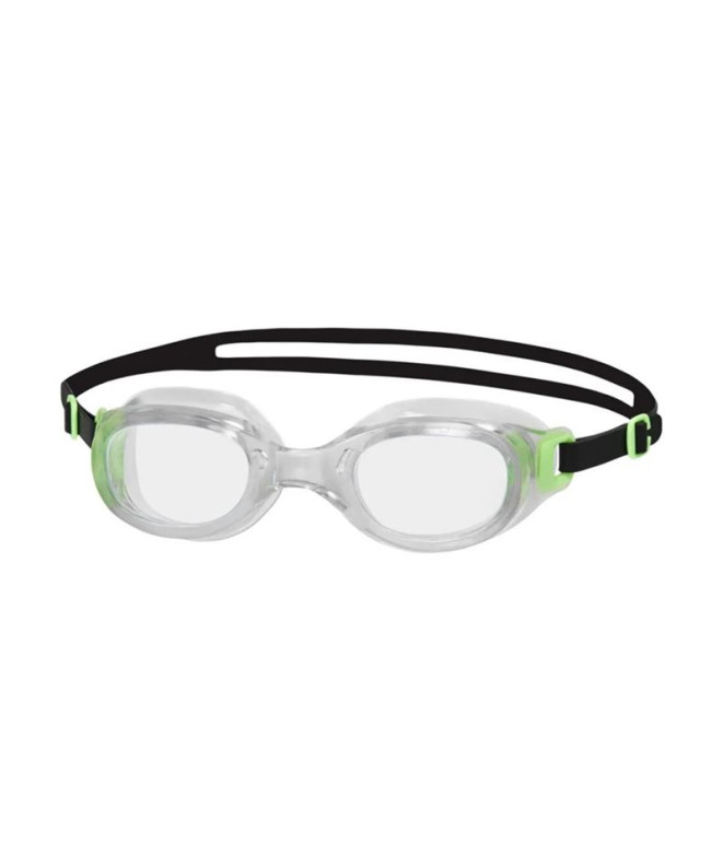 Lunettes De Natation Speedo Futura Plus - Verre Transparent, Cadre Noir - Taille Unique Unisexe