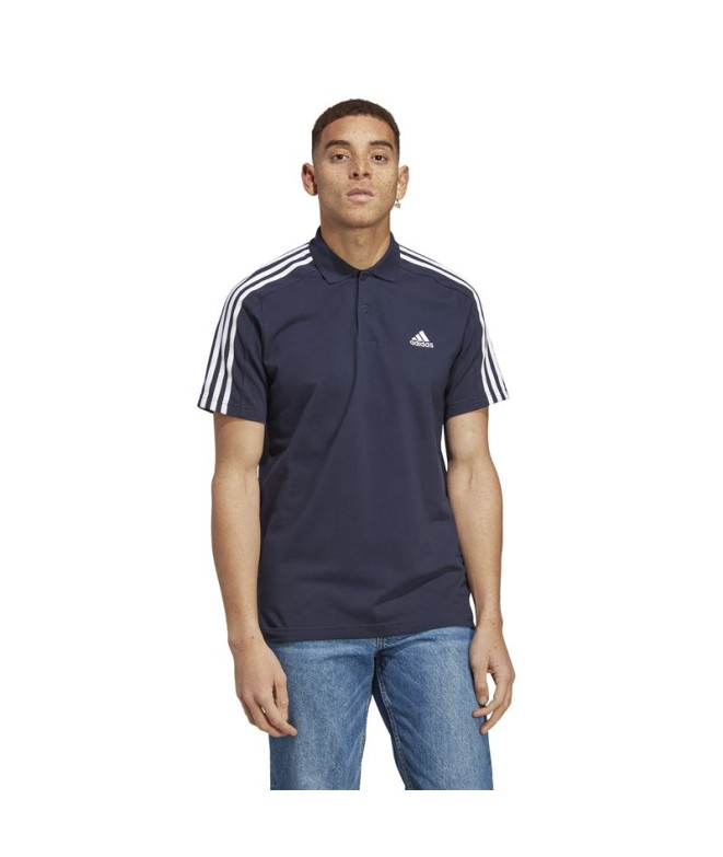 Polo adidas 3 Stripes Homem Preto