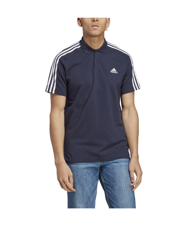 Polo adidas 3 Stripes Homme Noir