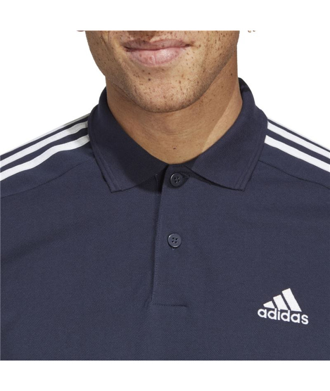 Polo adidas 3 Stripes Homme Noir