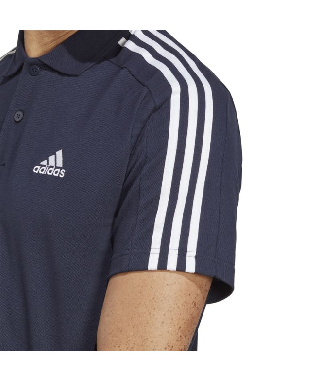 Polo adidas 3 Stripes Homem Preto
