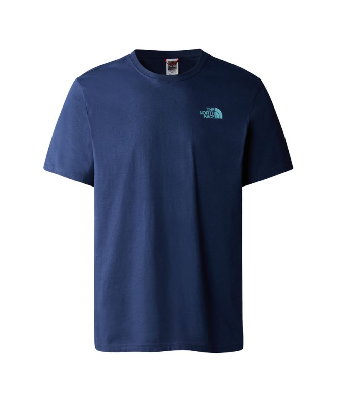 Camiseta por Montanha The North Face Redbox Celebration Homem Blue