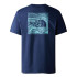 Camiseta por Montanha The North Face Redbox Celebration Homem Blue
