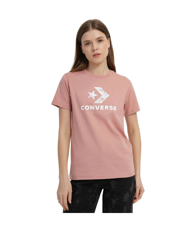 Camiseta Converse Seasonal Star Chevron Beige Mujer