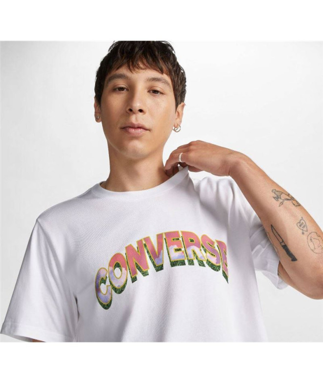 Camiseta Converse Grass Mirror Blanco Hombre
