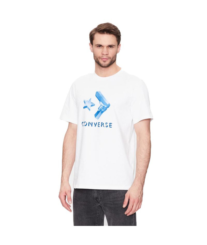 T-shirt Converse Cristaux Blanc Homme