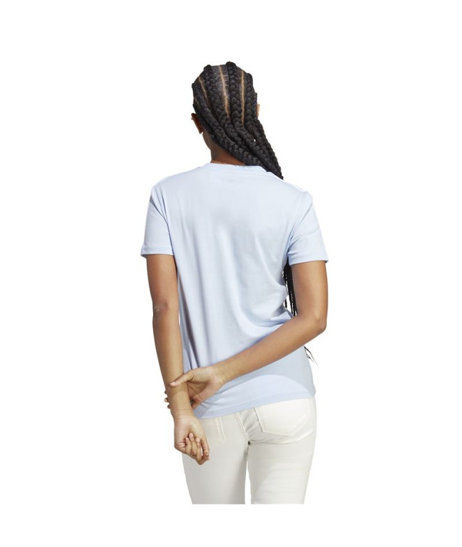 Camiseta adidas 3S T Azul Mujer