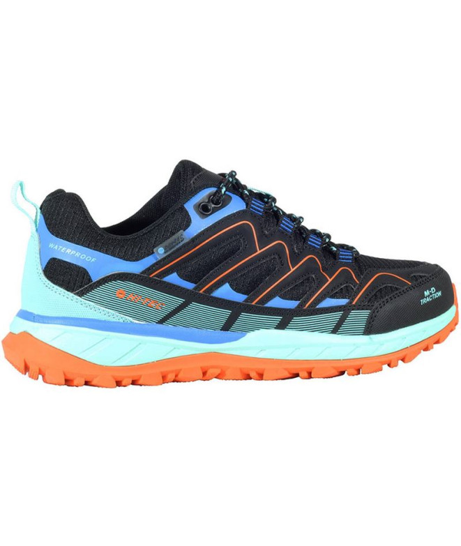 Mountain Running Shoes Hi-Tec Lander Low Waterproof BlackOrange Women's