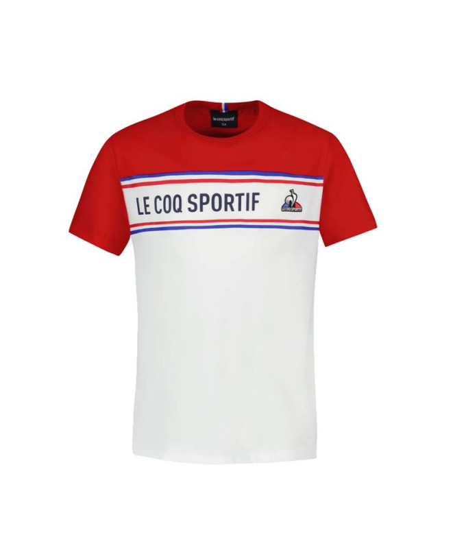 T-shirt Le Coq Sportif N°2 Tricolore Blanc T-Shirt enfant