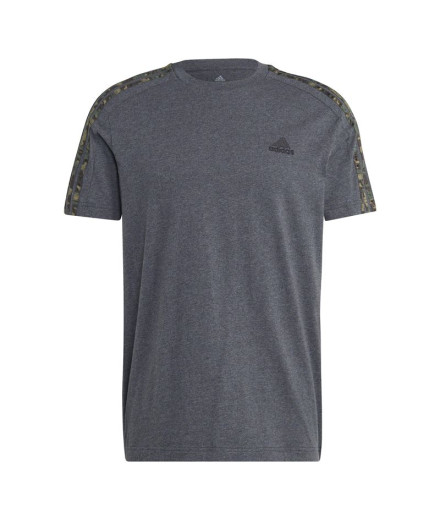 Camiseta adidas Essentials Single 3 Stripes Hombre Gris