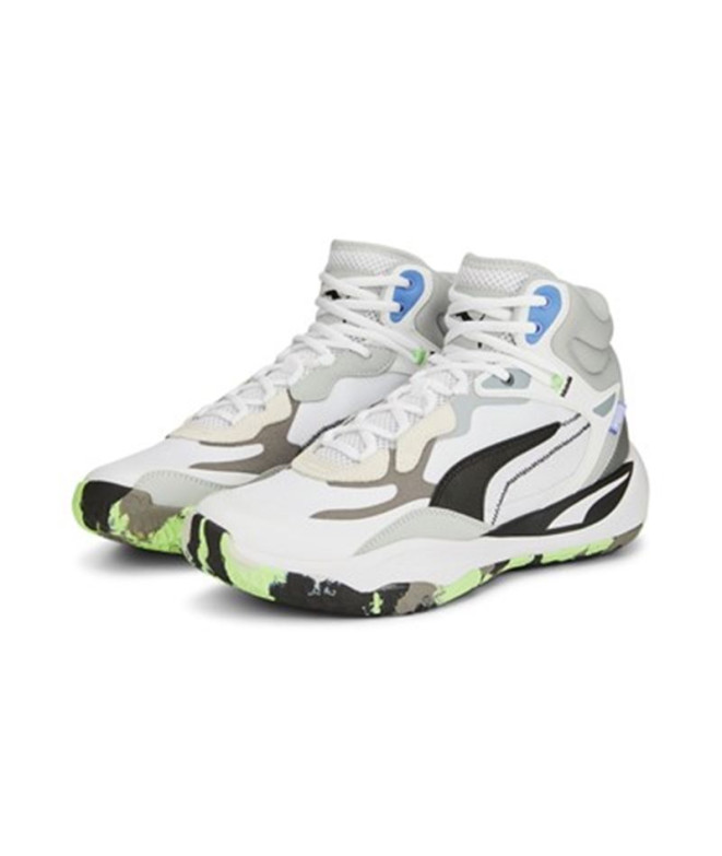 Puma Playmaker Pro Mid Mid White Basketball Shoes