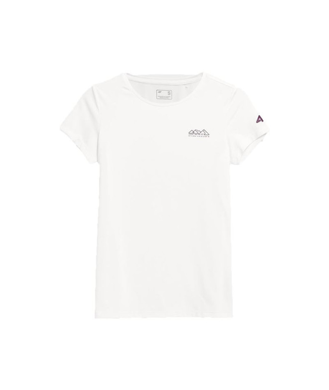 Camiseta de Montaña 4F Fnk F194 Mujer Blanco