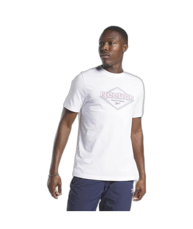 T-shirt Reebok Homme Série graphique Blanc