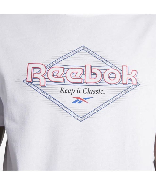 T-shirt Reebok Homme Série graphique Blanc