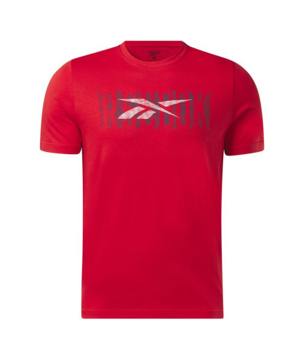 Camiseta Reebok Homem Série gráfica Vermelho
