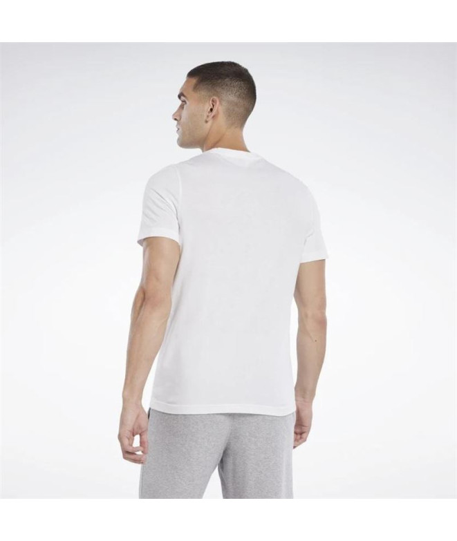 Camiseta Reebok Homem Série gráfica Vetor Branco