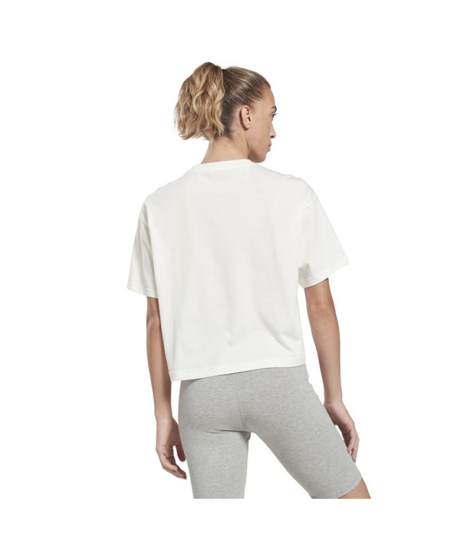 T-shirt Reebok Logo graphique Femme Blanc