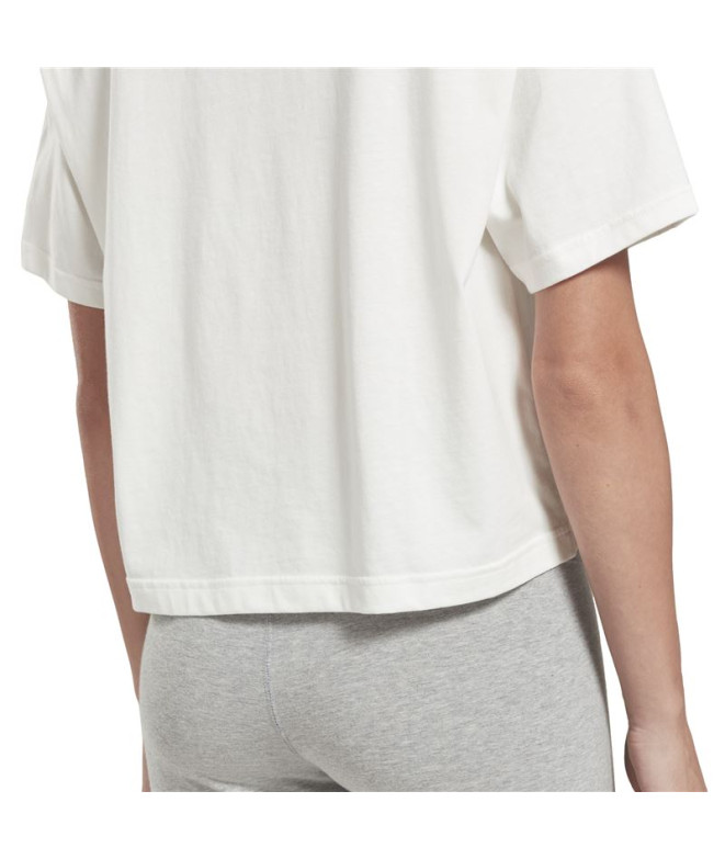 Camiseta Reebok Logótipo gráfico Mulher Branco