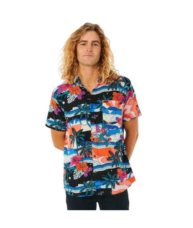 Camisa Rip Curl Party Pack Negro Hombre Azul
