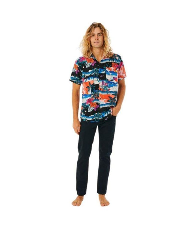 Camisa Rip Curl Party Pack Preto Homens Azul