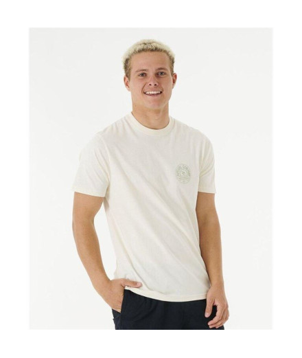Camiseta Rip Curl Stapler Hombre Blanco
