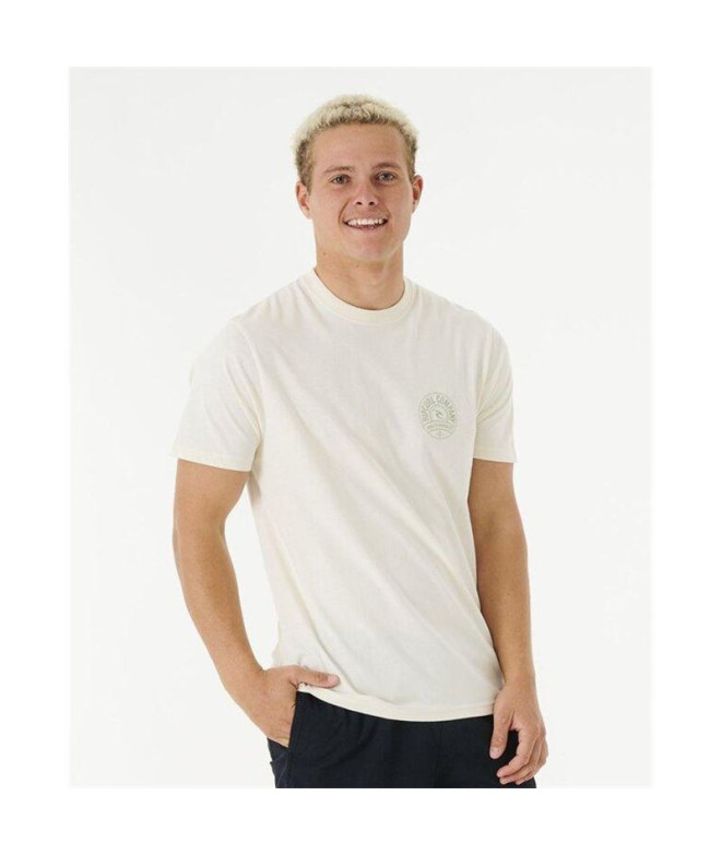 T-shirt Rip Curl Stapler Man Blanc