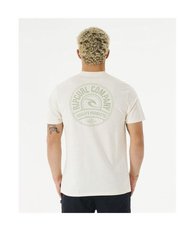 T-shirt Rip Curl Stapler Man Blanc