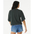 T-shirt Rip Curl Barrelled Heritage Crop Cinzento para mulher