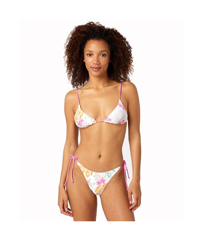 Biquíni de praia e piscina Rip Curl Sun Dance Tri Set Feminino Branco