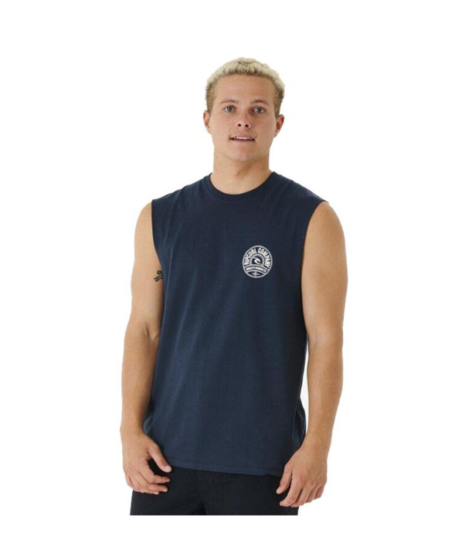 Camiseta Rip Curl Stapler Muscle Hombre Azul