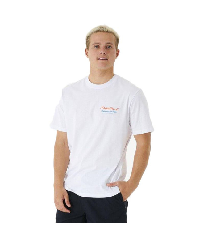 T-shirt Rip Curl Cartões postais 2Nd Reef Man Branco