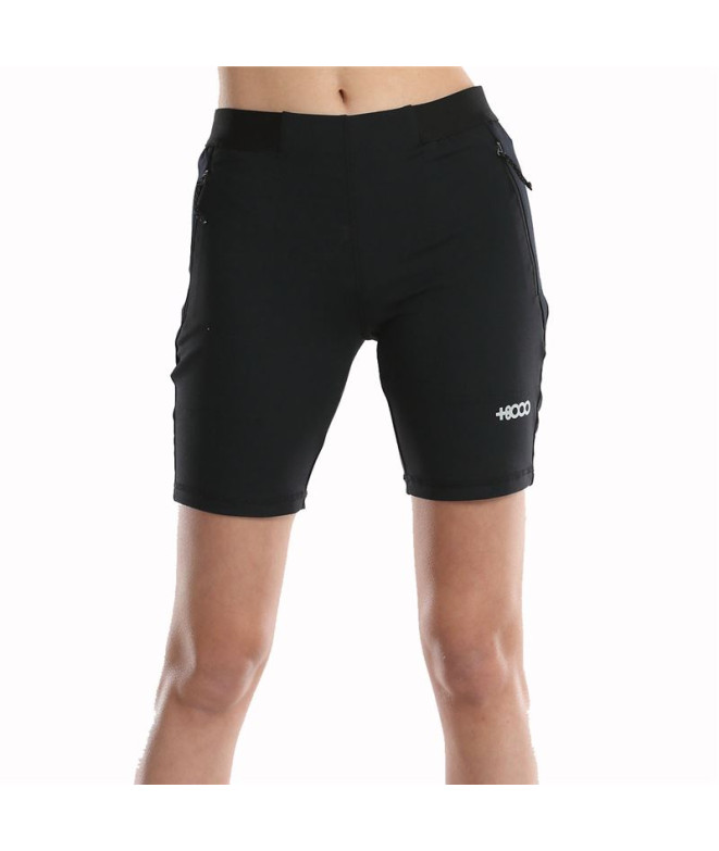 Calças de montanha +8000 Calças de ciclismo de natação pretas para mulher Calças de ciclismo pretas