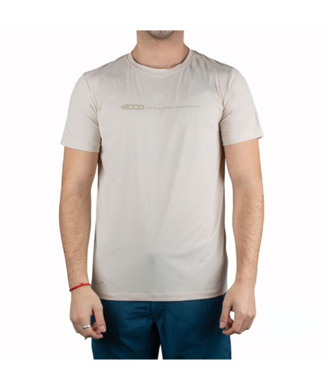 T-Shirt Montagne +8000 Uvero Beige Homme