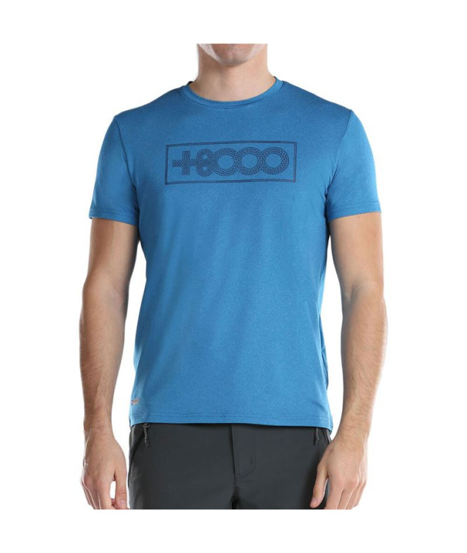 Camiseta de Montaña +8000 Uyuni Azul Hombre