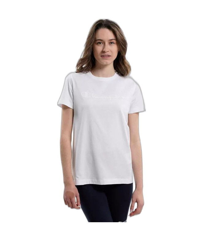 T-shirt Champion Camisola branca de gola redonda para mulher