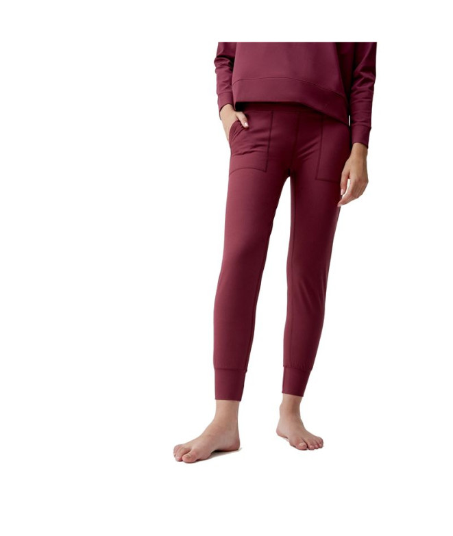 Born Living Yoga Daba Pantalon Rouge Vin Femmes