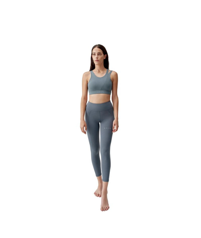 Soutien de ioga Born Living Yoga Gaia Stormy Grey Soutien de mulher