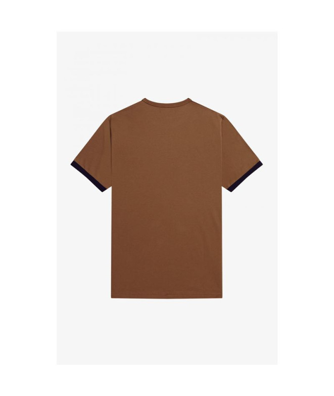 Fred Perry Ringer T-shirt castanha Homem